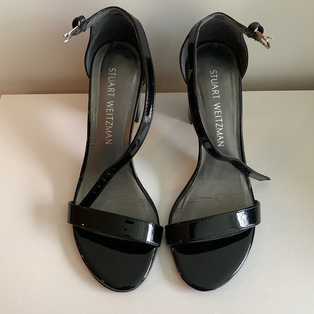 Stuart Weitzman Patent leather strap sandal 5.5